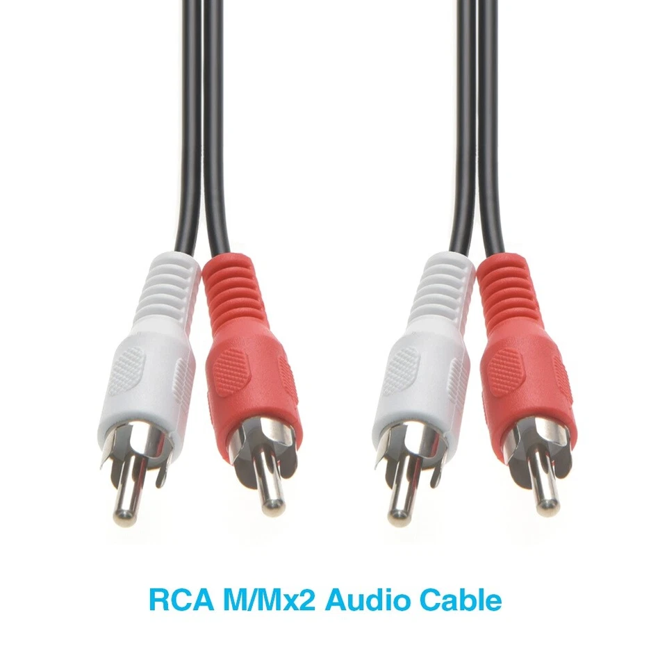Двойной RCA (красный + белый) аудиокабель 2 RCA стерео шнур усилитель 3 фута 6 футов 12 футов 25 футов 50 футов - Изображение 3 из 3