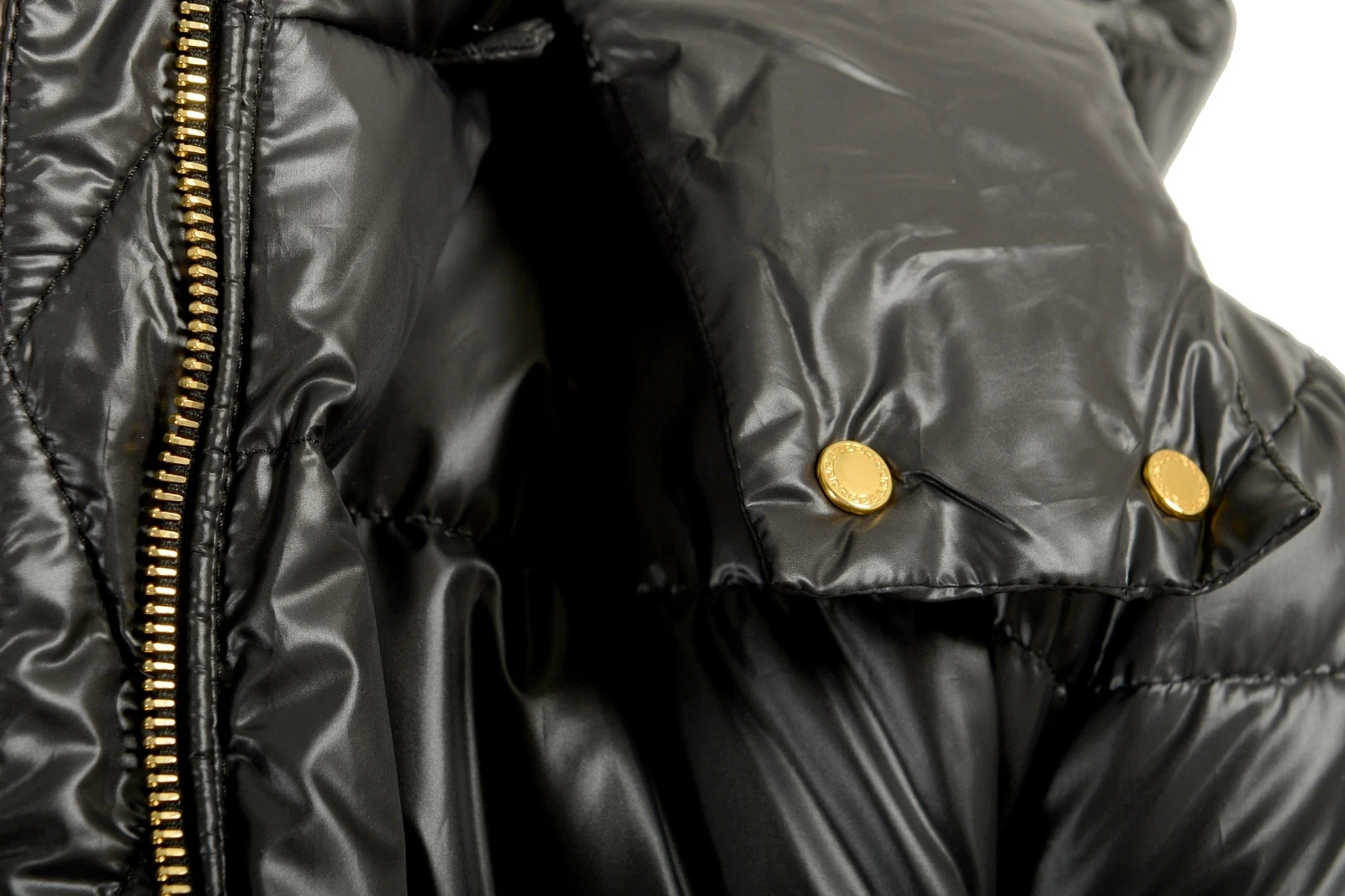 Giacca parka donna Versace nero piumino con cintura e cappuccio staccabile US XL IT 46