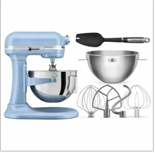 KitchenAid Professional Plus 5 Quart Bowl-Lift Stand Mixer w/Bundle Light Blue