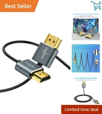 HDMI Cable Ultra Thin 30FT 4K@60Hz Slim Flexible High-Speed 3D HDR Supports VR