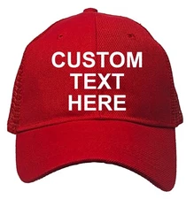 Personalized Embroidered Text Unisex Trucker Cap, Adjustable Hat, Custom Text