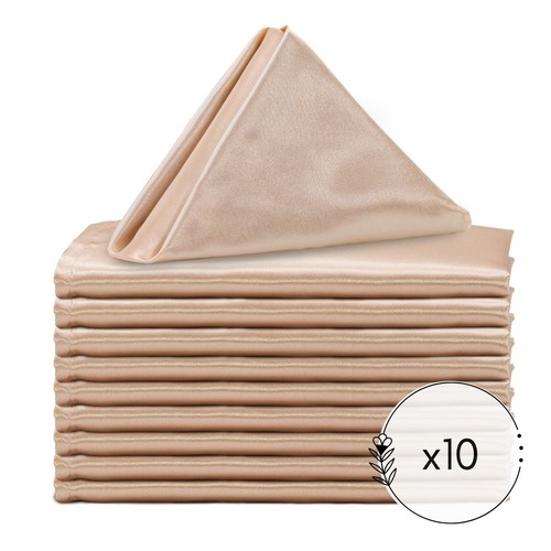 YCC Linens - 20 Inches Square Shiny Satin Napkins,Cloth Dinner Table Silk Napkin - Picture 63 of 106