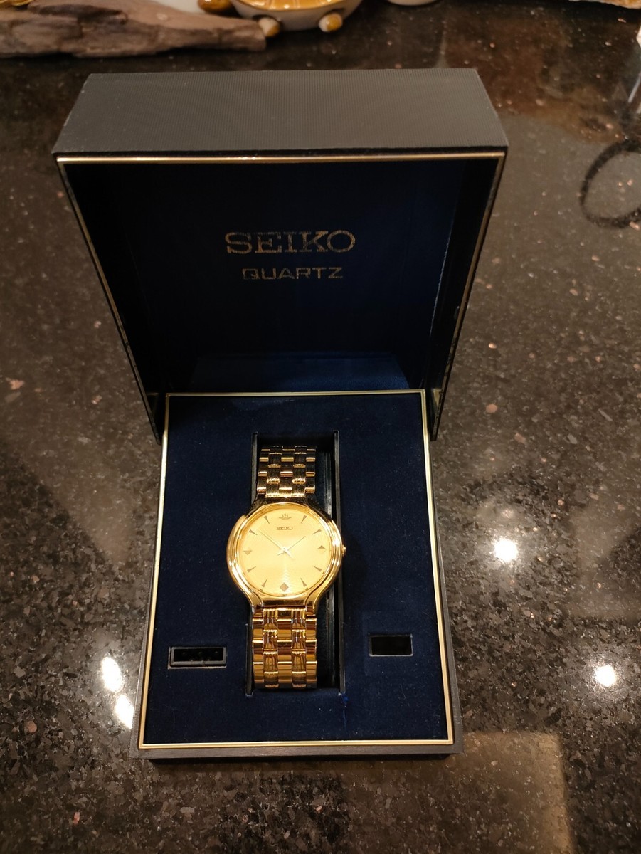 1991 Vintage Rare Model Original Golden Quartz Seiko V701-1T50 | eBay