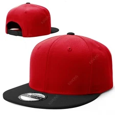 Snapback Hat Flat Baseball Cap Trucker Solid Plain Blank Men Hip Hop Army CS 2