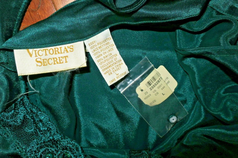 L❤️ Vintage ❤️VICTORIA'S SECRET ❤️VESTIDO MAXI SUJETADOR LARGO CON LENTEJUELAS SATINADAS VERDE Foto 4 de 4