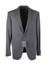 Ermenegildo Zegna Mila Gray Striped Suit Size 50 / 40R U.S. New With Tags