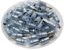 DBNYD2-10 - Nylon Insulated Flat Blade Terminal Double Crimp 16-14 AWG 100 PACK