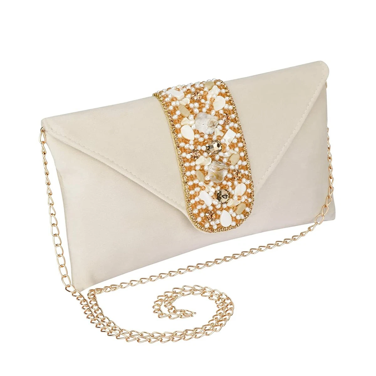 Gold Bridal Clutch Purse Bag Luxury Wedding