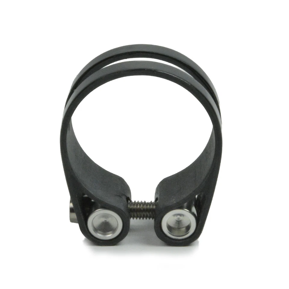 Abrazadera de tija de sillín OMNI Racer WORLDS LIGHTEST carbono titanio: 34,9-35 mm BRILLANTE Foto 4 de 4