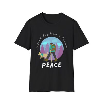 BIPOC Hiker Tee Peace is a good dog + trees Black Boy Joy Frolick Soft T Shirt