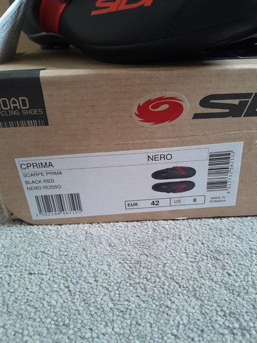 Sidi Prima SPD SL Rennrad Triathlon Fahrradschuhe Größe 42 schwarz rot - Bild 2 von 3
