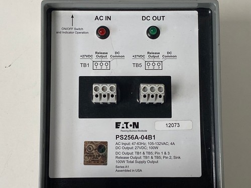 EATON CUTLER HAMMER PS256A-04B1 100W 120VAC 27VDC POWER SUPPLY for CONVEYOR - Picture 4 of 12