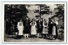 c1940's Norwegian National Team Hardanger Vintage Unposted RPPC Photo Postcard