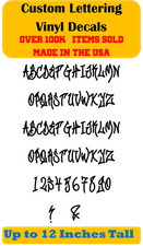 Custom Personalized Decal Vinyl Lettering Text Business Sign Graffiti Font vA