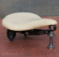 Vintage Mesinger Bike SADDLE Leather Seat Schwinn DX Hornet Tank Cruiser Bicycle