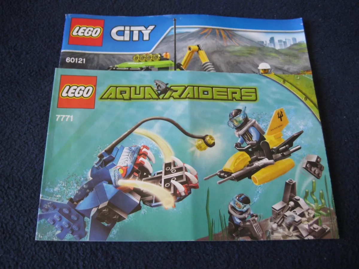 LEGO City Volcano Exploration Truck 60121 Aquaraiders 7771 MANUALS ONLY