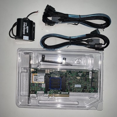 Adaptec Raid Controller ASR-6805 8 Ports PCIE2 x8 512MB+BBU Battery+2 X 8087 