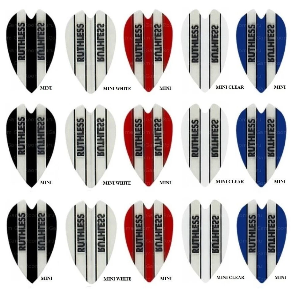 5 New Sets Ruthless Mini Vortex Dart Flights - Ships w/ Tracking - Select Color