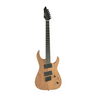Haze 6FF Natural Oil Fanned-Fret Electric Guitar+Free Gig Bag
