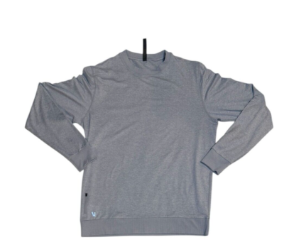 m.co Vuori Men's Ponto Performance Crew Platinum Heather - Men's Size