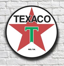 TEXACO TANKSTELLE WANDSCHILD PLAKETTE OLDTIMER BENZIN GAS & &Ouml;L OLDTIMER AUTOMOBILIA