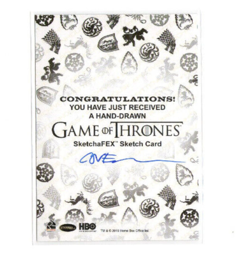 Game of Thrones Iron Anniversary Hand Drawn Sketch SketchaFEX Card Roy Cover - Bild 2 von 2