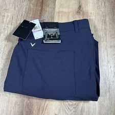 NEW Callaway Mens Golf Pants 38x30 Navy Peacoat Stretch Waistband Lightweight