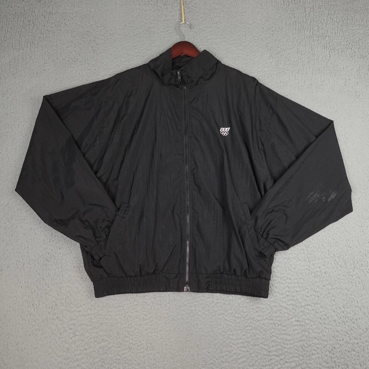 Veste zippée noire United States OLYMPIC COMMITTEE, unisexe taille M