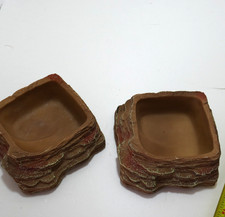 2 Pack Reptile Water Dish Food Bowls Terrarium Lizard Feeding  Watering Set
