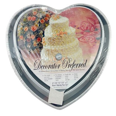Wilton Set Of 4 Tiered Heart Shaped Cake Pans Professional Grade Vintage Sealed