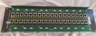 StudioHub 36-Port RJ45 CAT5 CAT6 Rackmount Audio Patch Panel Broadcast Studio