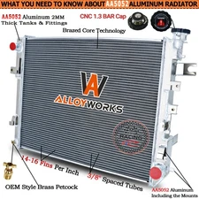 3 Row Aluminum Radiator For Dodge Ram 1500 2500 3500 4000 5.7L 3.6L 2009-2018