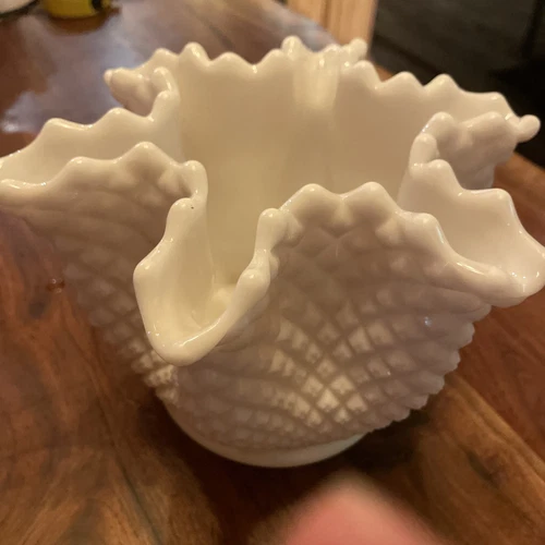 Vintage Westmoreland Handkerchief Milk Glass Bowl