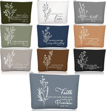 10 Pcs Christian Gift Mothers Day Bulk Gifts for Church Women Bulk Cosmetic Bag
