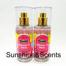 2-PACK Bath  Body Works PEEPIN' IT REAL PEEPS Travel Size Body Spray EASTER