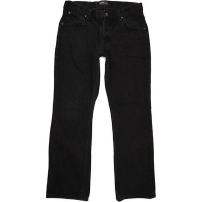 Lee Roscoe  Herren Schwarz Straight Regular  Jeans W34 L32 (77564)