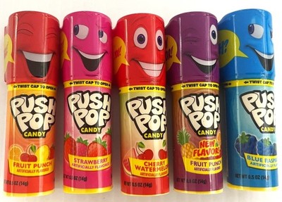 Push Pop Individually Wrapped Bulk Lollipop Variety Summer Party Pack - 25 Count