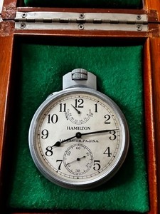 Hamilton Chronometer Watch, Model 22 Army/Air Force Watch Double Boxed: L@@K