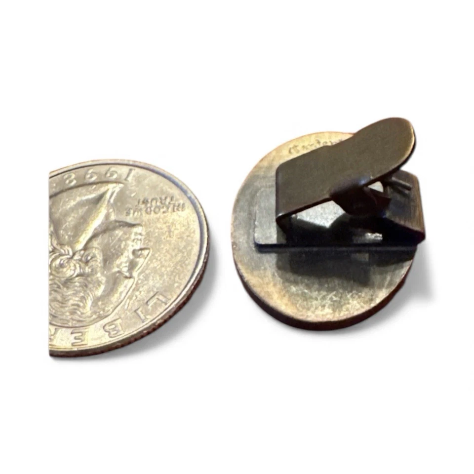 Vintage Raro Canterbury Homem em Preto Branco Porcelana Latão Masculino Clipe de Gravata Presente - Imagem 4 de 4