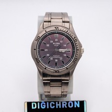 *Giappone Vintage Import* Orologio Seiko Alba Titanio Solare V145-OAP0 38mm