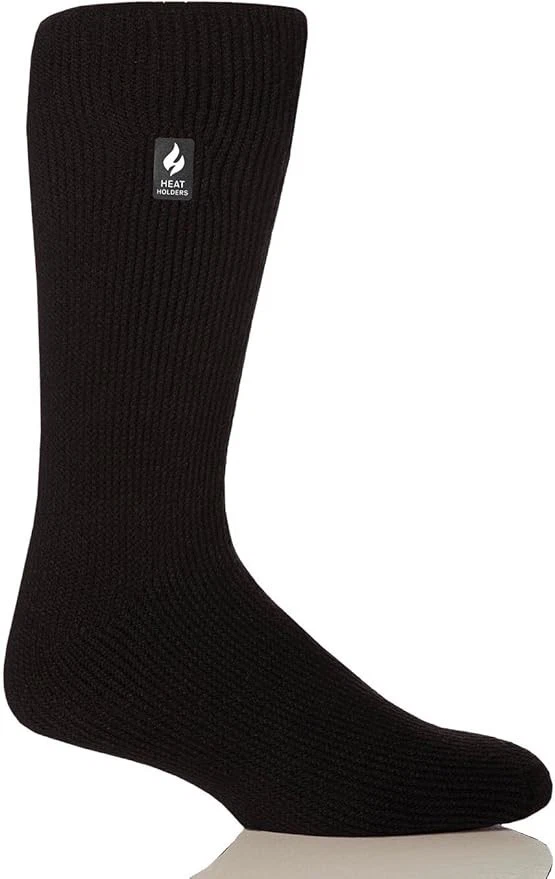 Heat Holders L18654 Unisex Black Original Solid Thermal Socks Size W5-9 M4-8