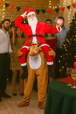 Ride On Santa Kostüm Weihnachten Kostüm Huckepack Rudolph Weihnachtsfeier