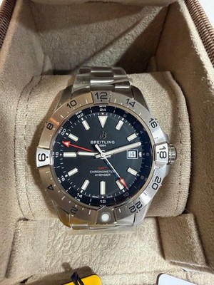 Unworn Breitling Avenger Automatic GMT 44 Black Dial A32320