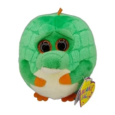 Ty Beanie Ballz Bayou Alligator 5” Plush Green Gator Round Stuffed Toy 2013