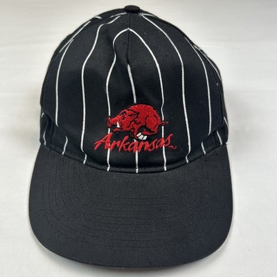 Vintage 90 s Arkansas Razorbacks Black White Hogs Pinstripe Hat SnapBack Mohr s