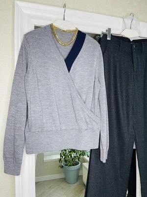 Women Brooks Brothers Sweater Grey Acrylic 40 / L - Bild 1 von 4