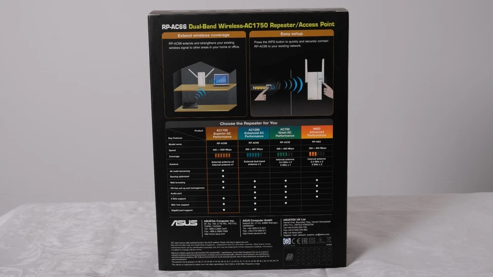Asus RP-AC66 Dual-band Wireless-AC1750 Repeater Weiß | in bestem Zustand mit OVP - Bild 4 von 4