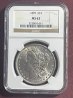 1899 P Morgan Silver Dollar NGC MS 62