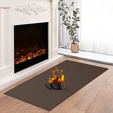 Hearth Rugs for Fireplaces Fire Resistant, 48 X 28 X 0.04 Inch Fireproof Firepla