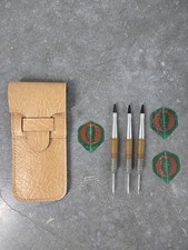 Vintage Unicorn Brass Darts Set Of 3 With Pouch